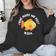 Que Hace Un Pez Nada Spanish Teacher Bilingual Teacher Dual Unisex Sweatshirt, funny design