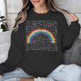 Rainbow Math Equation Teacher Nerd Retro LGBT Gay Pride Flag Unisex Sweatshirt, funny design