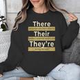 There Their They'Re T Shirt English Grammar Teacher For Men Women Unisex Sweatshirt, English Teacher Gifts, funny design