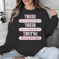 There Their They'Re Teacher English Grammar Police Unisex Sweatshirt, English Teacher Gifts, funny design