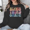 Retro Aloha Third Grade Teacher Summer Vacation Beach Hawaii Unisex Sweatshirt, funny design Retro Aloha Third Grade Teacher Summer Vacation Beach Hawaii Unisex Sweatshirt, funny design