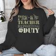 Retro Back To School Women Old Camo Pre-K Teacher Unisex Sweatshirt, funny design Retro Back To School Women Old Camo Pre-K Teacher Unisex Sweatshirt, funny design