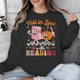 Retro Fall In Love With Learning Pumpkin Autumn Teacher Unisex Sweatshirt, funny design Retro Fall In Love With Learning Pumpkin Autumn Teacher Unisex Sweatshirt, funny design