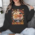 Retro Fall In Love With Learning Pumpkin Leaf Teacher Autumn Unisex Sweatshirt, funny design Retro Fall In Love With Learning Pumpkin Leaf Teacher Autumn Unisex Sweatshirt, funny design