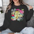 Retro First Grade Teacher Disco Ball Coquette Back To School Unisex Sweatshirt, First Grade Teacher Gifts, funny design Retro First Grade Teacher Disco Ball Coquette Back To School Unisex Sweatshirt, First Grade Teacher Gifts, funny design