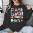 Retro Play Is Learning Kindergarten Teacher Team Women Unisex Sweatshirt, funny design Retro Play Is Learning Kindergarten Teacher Team Women Unisex Sweatshirt, funny design