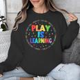 Retro Play Is Learning Teacher Back To School Unisex Sweatshirt, funny design Retro Play Is Learning Teacher Back To School Unisex Sweatshirt, funny design