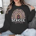 School Psych Teacher School Psychologist Leopard Rainbow Unisex Sweatshirt, funny design School Psych Teacher School Psychologist Leopard Rainbow Unisex Sweatshirt, funny design