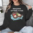 Sea Otter Book Reading Shirt For Bookworm Teachers Unisex Sweatshirt, funny design