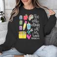She Works Willingly With Her Hands Proverbs Daycare Teacher Men Women Unisex Sweatshirt, funny design