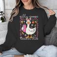 Silly Goose Teacher Club Animal Lover Groovy Teacher Unisex Sweatshirt, Groovy Teacher Gifts, funny design
