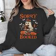 Sorry I'm Booked Ghost Reading Book Lover Teacher Halloween Unisex Sweatshirt, funny design