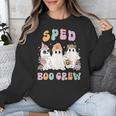 SPED Boo Crew Halloween Floral Ghost Special Ed SPED Teacher For Men Women Kids Unisex Sweatshirt, funny design