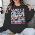Sped Caffeinate Advocate Laminate Educate Teacher Unisex Sweatshirt, funny design Sped Caffeinate Advocate Laminate Educate Teacher Unisex Sweatshirt, funny design