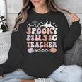 Spooky Music Teacher Halloween Music Teaching Men Women Unisex Sweatshirt, funny design