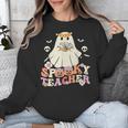 Spooky Teacher Groovy Retro Ghost Teacher Halloween 2023 For Men Women Kids Unisex Sweatshirt, Groovy Teacher Gifts, funny design Spooky Teacher Groovy Retro Ghost Teacher Halloween 2023 For Men Women Kids Unisex Sweatshirt, Groovy Teacher Gifts, funny design