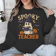 Spooky Teacher Halloween Cute Ghost Pumpkin Reading Women Unisex Sweatshirt, funny design Spooky Teacher Halloween Cute Ghost Pumpkin Reading Women Unisex Sweatshirt, funny design