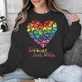 It Takes a Big Heart To Shape Little Minds Teacher Unisex Sweatshirt, funny design