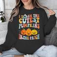 I Teach The Cutest Pumpkins In The Patch Teacher Unisex Sweatshirt, funny design
