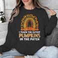 Teach Leopard Rainbow Cute Halloween Costume Teacher Women Unisex Sweatshirt, funny design