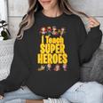 I Teach Super Heroes Comic Book Hero Teacher School Unisex Sweatshirt, Super Teacher Gifts, funny design