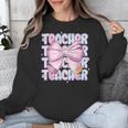 Teacher Bow Pencil Flowers Teacher Back To School Unisex Sweatshirt, funny design Teacher Bow Pencil Flowers Teacher Back To School Unisex Sweatshirt, funny design