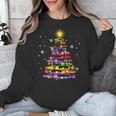Teacher Crayon Christmas Tree Lights Student School Xmas Unisex Sweatshirt, funny design