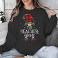 Teacher Gnome Xmas Family Matching Plaid Christmas Gnomes Unisex Sweatshirt, funny design Teacher Gnome Xmas Family Matching Plaid Christmas Gnomes Unisex Sweatshirt, funny design