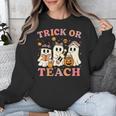 Teacher Halloween Trick Or Teach Cute Ghost Coffee Pumpkins Unisex Sweatshirt, funny design Teacher Halloween Trick Or Teach Cute Ghost Coffee Pumpkins Unisex Sweatshirt, funny design
