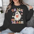 Teacher Halloween Trick Or Teach Floral Ghost Unisex Sweatshirt, funny design Teacher Halloween Trick Or Teach Floral Ghost Unisex Sweatshirt, funny design