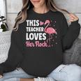 This Teacher Loves Her Flock Teaching Flamingo Girl Unisex Sweatshirt, funny design This Teacher Loves Her Flock Teaching Flamingo Girl Unisex Sweatshirt, funny design