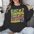 Teacher Overuse 67 Teacher Unisex Sweatshirt, funny design Teacher Overuse 67 Teacher Unisex Sweatshirt, funny design