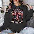 Teacher Who Runs Half Marathon Runner Running Lover Graphic Unisex Sweatshirt, funny design Teacher Who Runs Half Marathon Runner Running Lover Graphic Unisex Sweatshirt, funny design