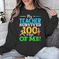 My Teacher Survived 100 Days Of Me Dab 100 Days Of School For Men Women Kids Unisex Sweatshirt, funny design My Teacher Survived 100 Days Of Me Dab 100 Days Of School For Men Women Kids Unisex Sweatshirt, funny design