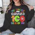 My Teacher Survived 100 Days Of Me 100 Days Of School Unisex Sweatshirt, funny design My Teacher Survived 100 Days Of Me 100 Days Of School Unisex Sweatshirt, funny design