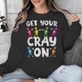 Teacher's Get Your Cray On Dabbing Crayons Unisex Sweatshirt, funny design Teacher's Get Your Cray On Dabbing Crayons Unisex Sweatshirt, funny design
