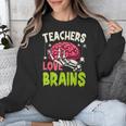 Teachers Love Brains Skeleton Halloween Teacher Funny Unisex Sweatshirt, funny design Teachers Love Brains Skeleton Halloween Teacher Funny Unisex Sweatshirt, funny design