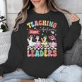 Teaching Future Leaders Groovy Teacher Back To School Unisex Sweatshirt, Future Teacher Gifts, Groovy Teacher Gifts, funny design