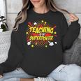 Teaching Is My Superpower Retro Comic Teacher Unisex Sweatshirt, funny design Teaching Is My Superpower Retro Comic Teacher Unisex Sweatshirt, funny design