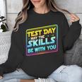 Testing Day Test Day May The Skills Be With You Teacher Unisex Sweatshirt, funny design Testing Day Test Day May The Skills Be With You Teacher Unisex Sweatshirt, funny design