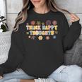Think Happy Thoughts Teens Spring Positive Message Teachers For Men Women Girls Kids Unisex Sweatshirt, funny design