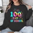 Tie Dye Happy 100th Day Of School Teacher Student 100 Days Unisex Sweatshirt, funny design