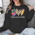 Tie Dye Hippie Peace Love Teach Teacher Appreciation Unisex Sweatshirt, funny design