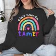 Tiny Human Tamer Watercolor Rainbow Daycare Teacher Unisex Sweatshirt, funny design Tiny Human Tamer Watercolor Rainbow Daycare Teacher Unisex Sweatshirt, funny design