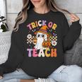 Trick Or Teach Cute Ghost Coffee Pumpkins Halloween Teacher Unisex Sweatshirt, funny design Trick Or Teach Cute Ghost Coffee Pumpkins Halloween Teacher Unisex Sweatshirt, funny design