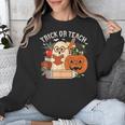 Trick Or Teach Retro Halloween Teacher Women Men Costume Unisex Sweatshirt, funny design