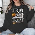 Trig Or Treat Shirt Halloween Math Teacher School College Men Women Kids Unisex Sweatshirt, funny design
