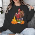 Turkey Reading Books Fall Thanksgiving Teacher Book Unisex Sweatshirt, funny design Turkey Reading Books Fall Thanksgiving Teacher Book Unisex Sweatshirt, funny design