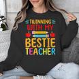 Twinning With My Bestie Teacher Boy Spirit Week Twin Day Unisex Sweatshirt, funny design Twinning With My Bestie Teacher Boy Spirit Week Twin Day Unisex Sweatshirt, funny design