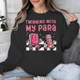 Twinning With My Para Teacher Matching Paraprofessional 70s For Men Women Unisex Sweatshirt, funny design Twinning With My Para Teacher Matching Paraprofessional 70s For Men Women Unisex Sweatshirt, funny design